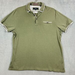Ted Baker Polo Shirt 6 Olive Cotton‎ Blend